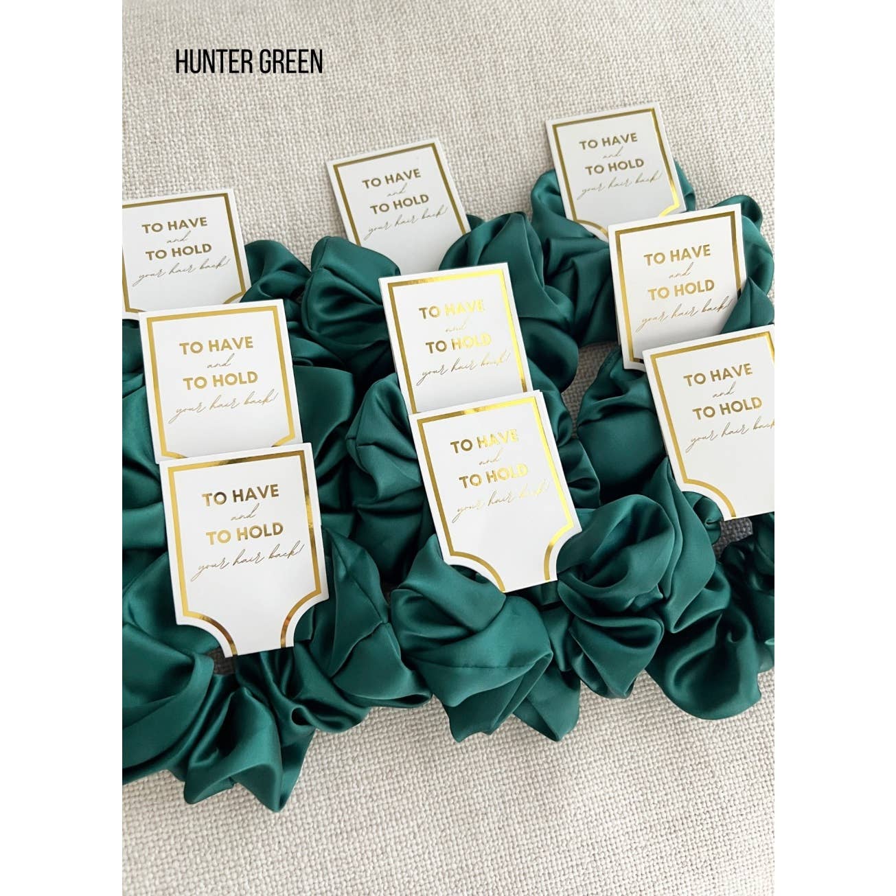 Silk Satin Soft Scrunchies - GRACE: CHAMPAGNE, ONE SIZE