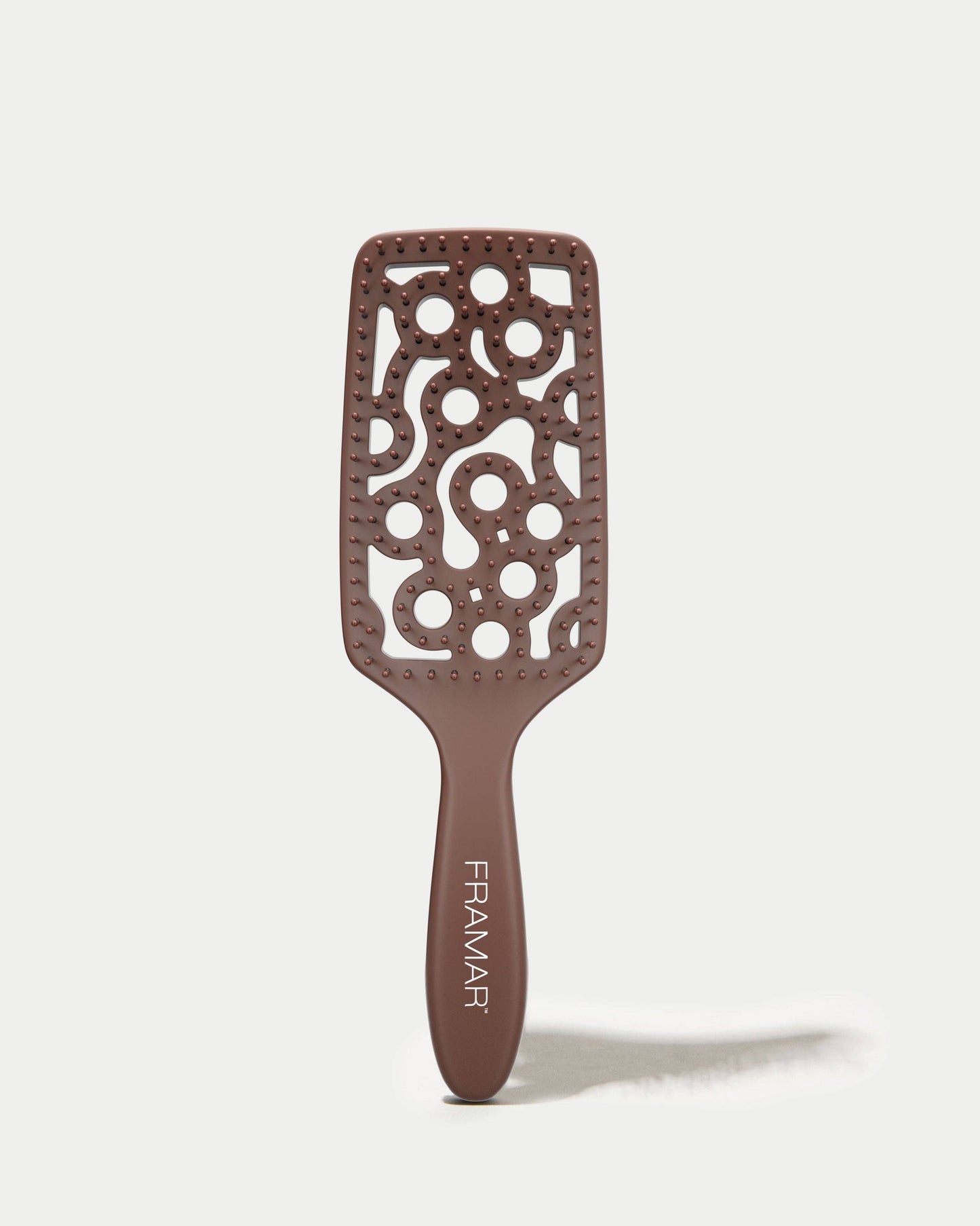 FRAMAR Vented Hair Brush For Blow Drying, Vent Brush - Brown