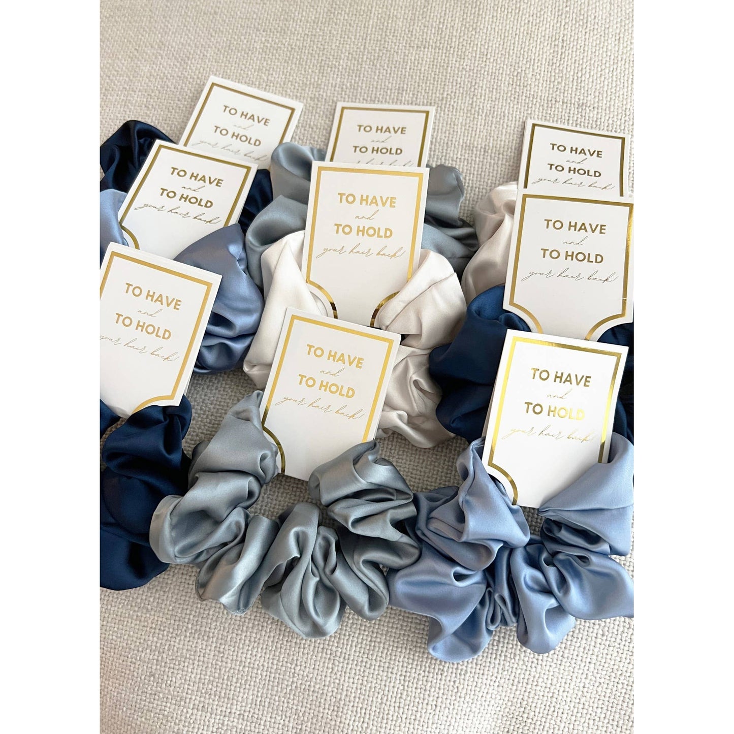 Silk Satin Soft Scrunchies - GRACE: CHAMPAGNE, ONE SIZE