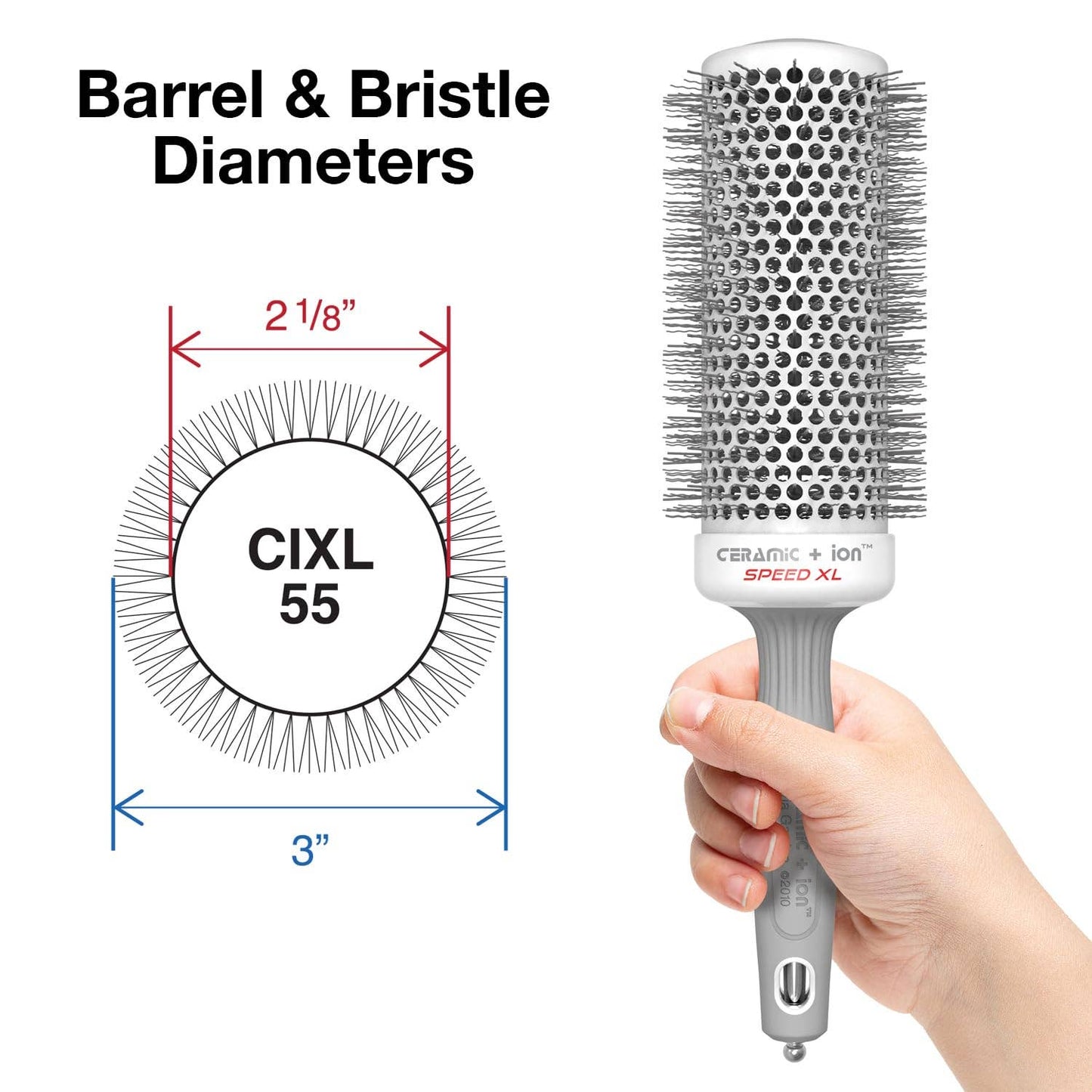 Olivia Garden Ceramic+Ion Speed XL Brush: 3 1/2"