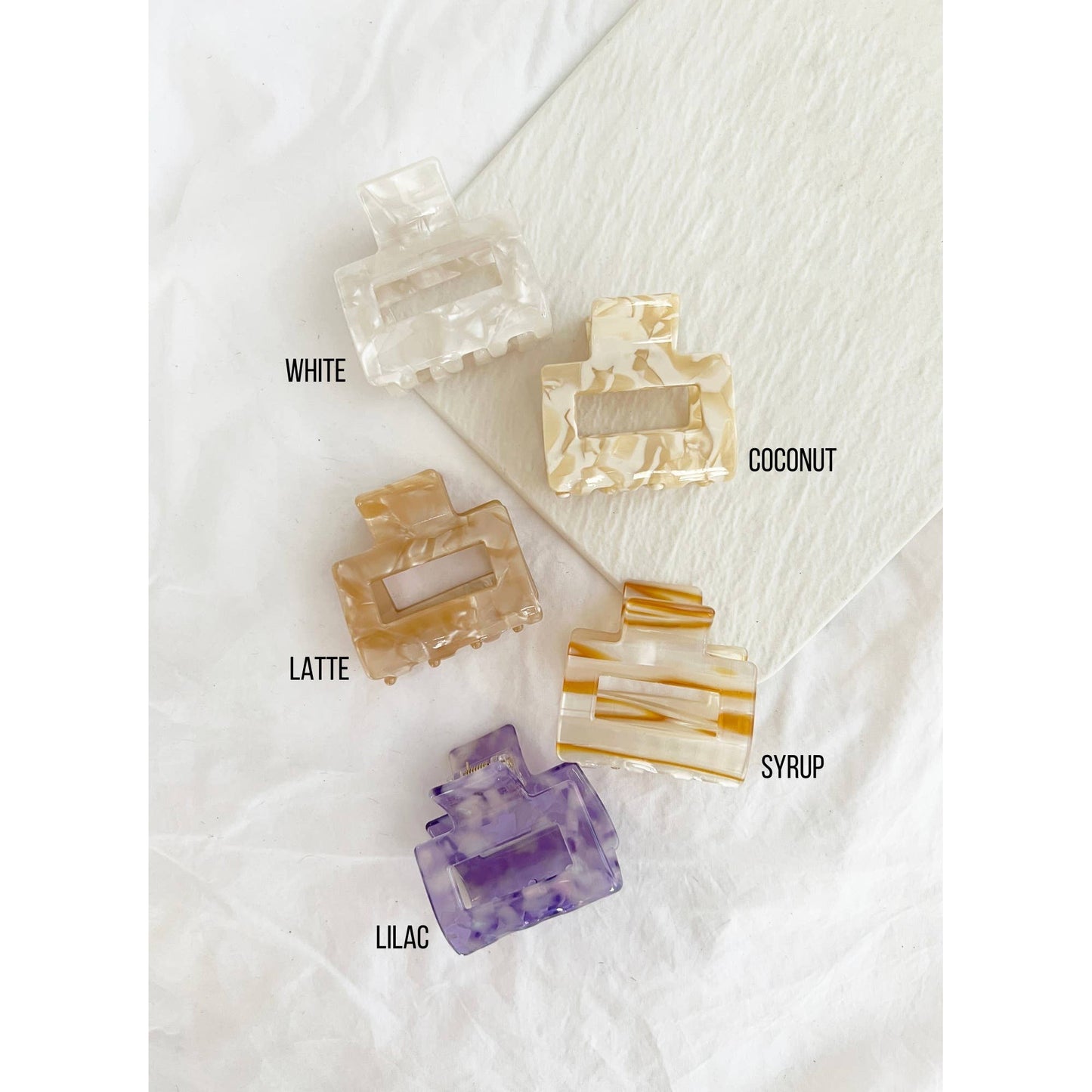 2-Inch Acetate Tortoise Hair Clips - CAMILA: CARAMEL BROWN, ONE SIZE
