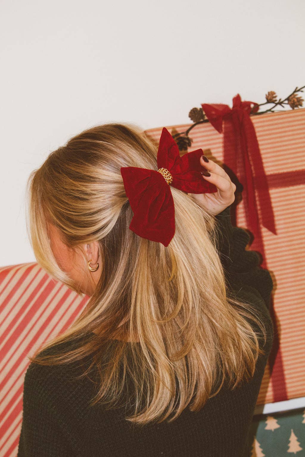 Crimson Velvet Bow