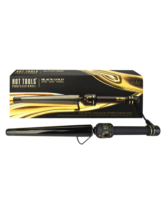 HOT TOOLS Professional Black Gold XL Curling Wand 1 1/4"