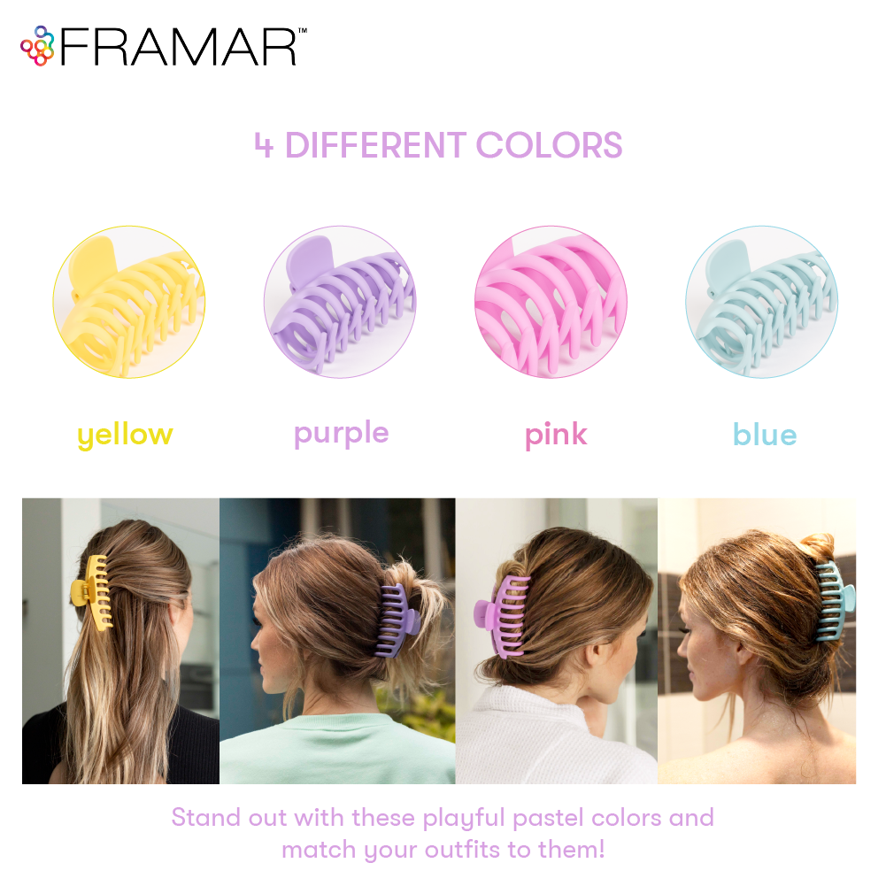 FRAMAR Extra Large Claw Clips For Thick Hair – Hair Claws
