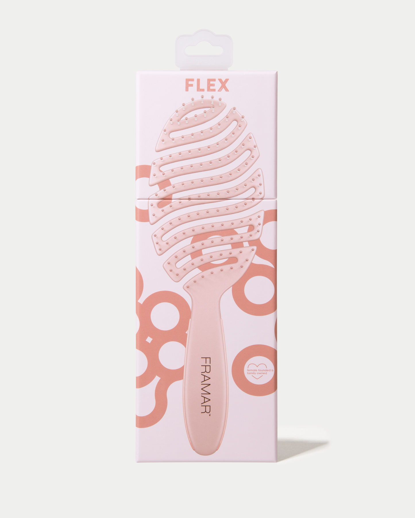 FRAMAR Flex Brush For Hair, Vented Hair Brush Detangler Rosé