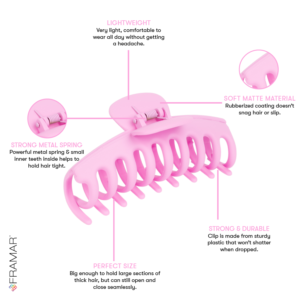 FRAMAR Extra Large Claw Clips For Thick Hair – Hair Claws