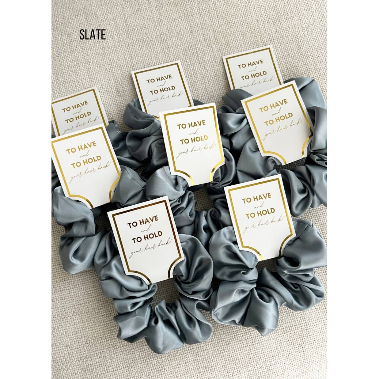 Silk Satin Soft Scrunchies - GRACE: CHAMPAGNE, ONE SIZE