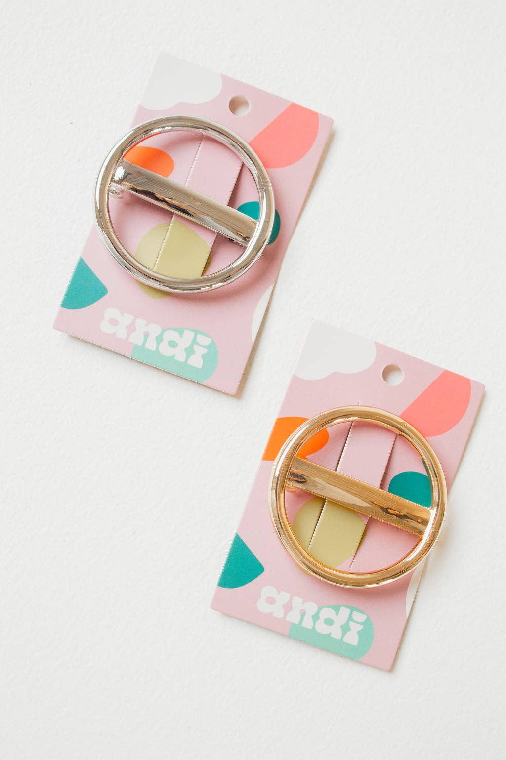 Ring Bar Barrette: Silver