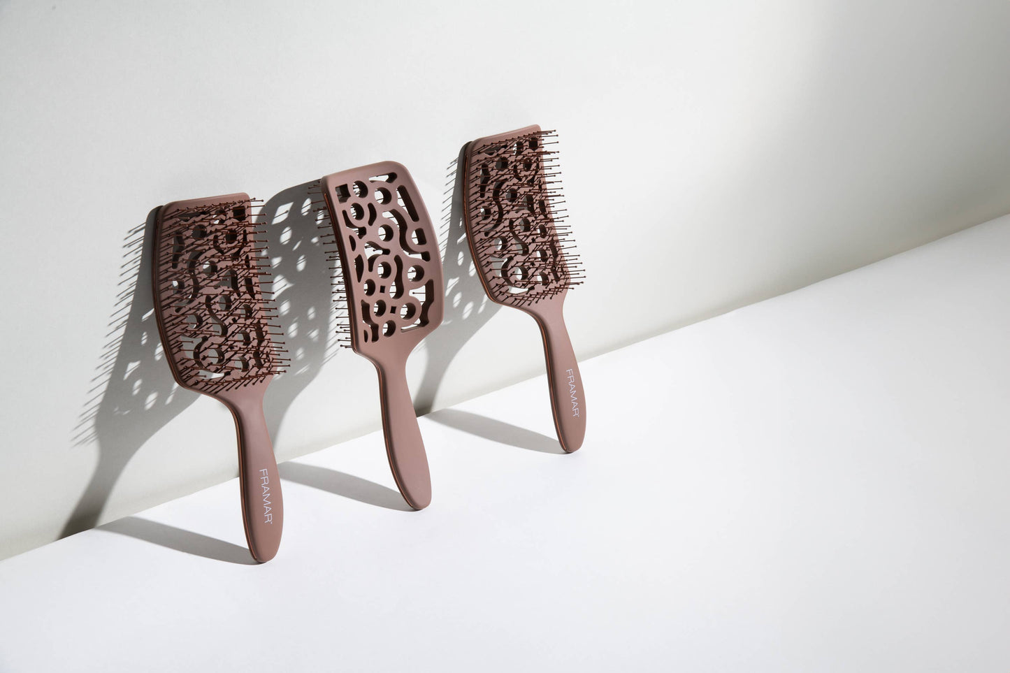 FRAMAR Vented Hair Brush For Blow Drying, Vent Brush - Brown