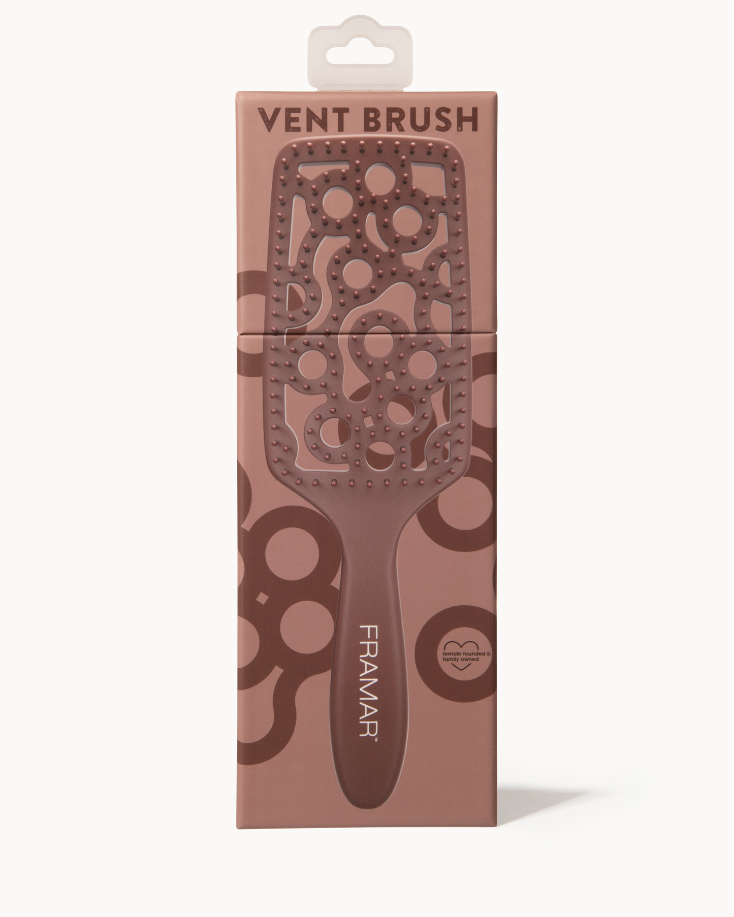 FRAMAR Vented Hair Brush For Blow Drying, Vent Brush - Brown