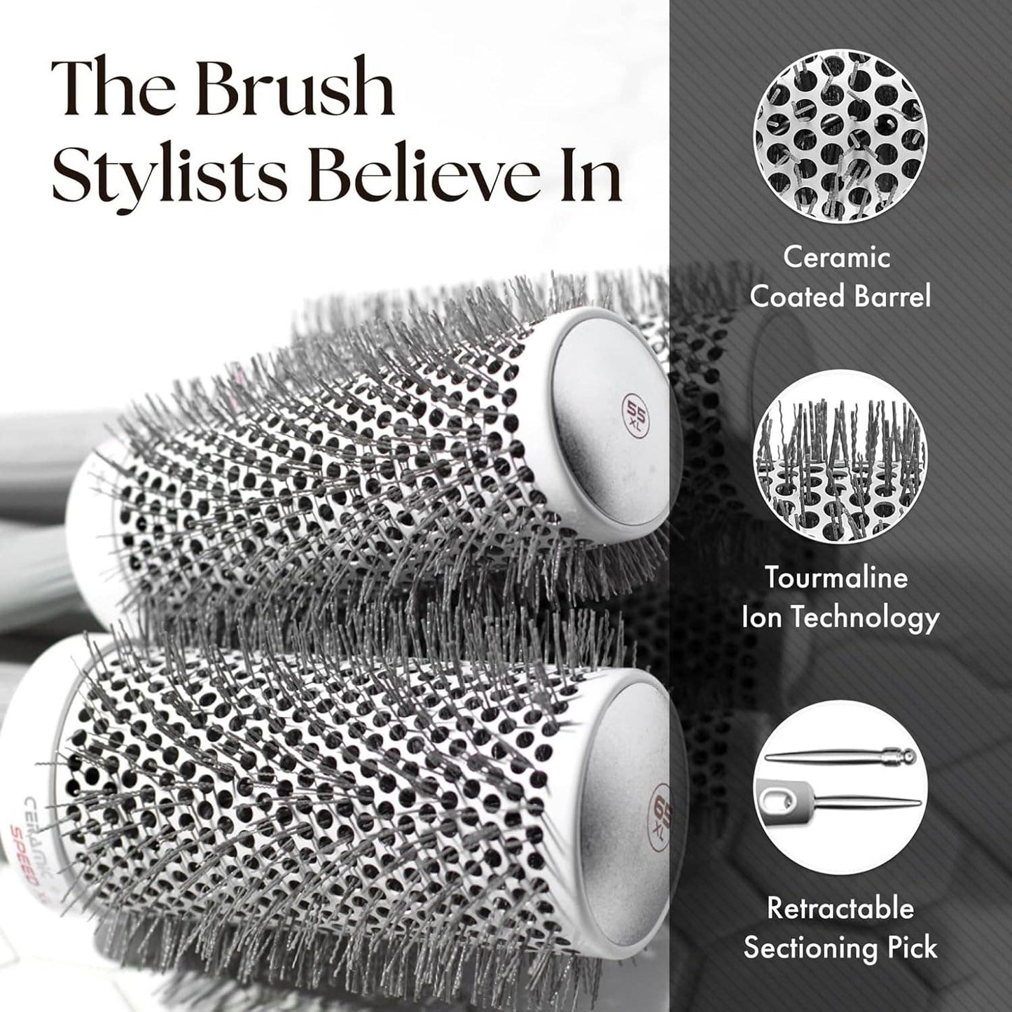 Olivia Garden Ceramic+Ion Speed XL Brush: 3 1/2"