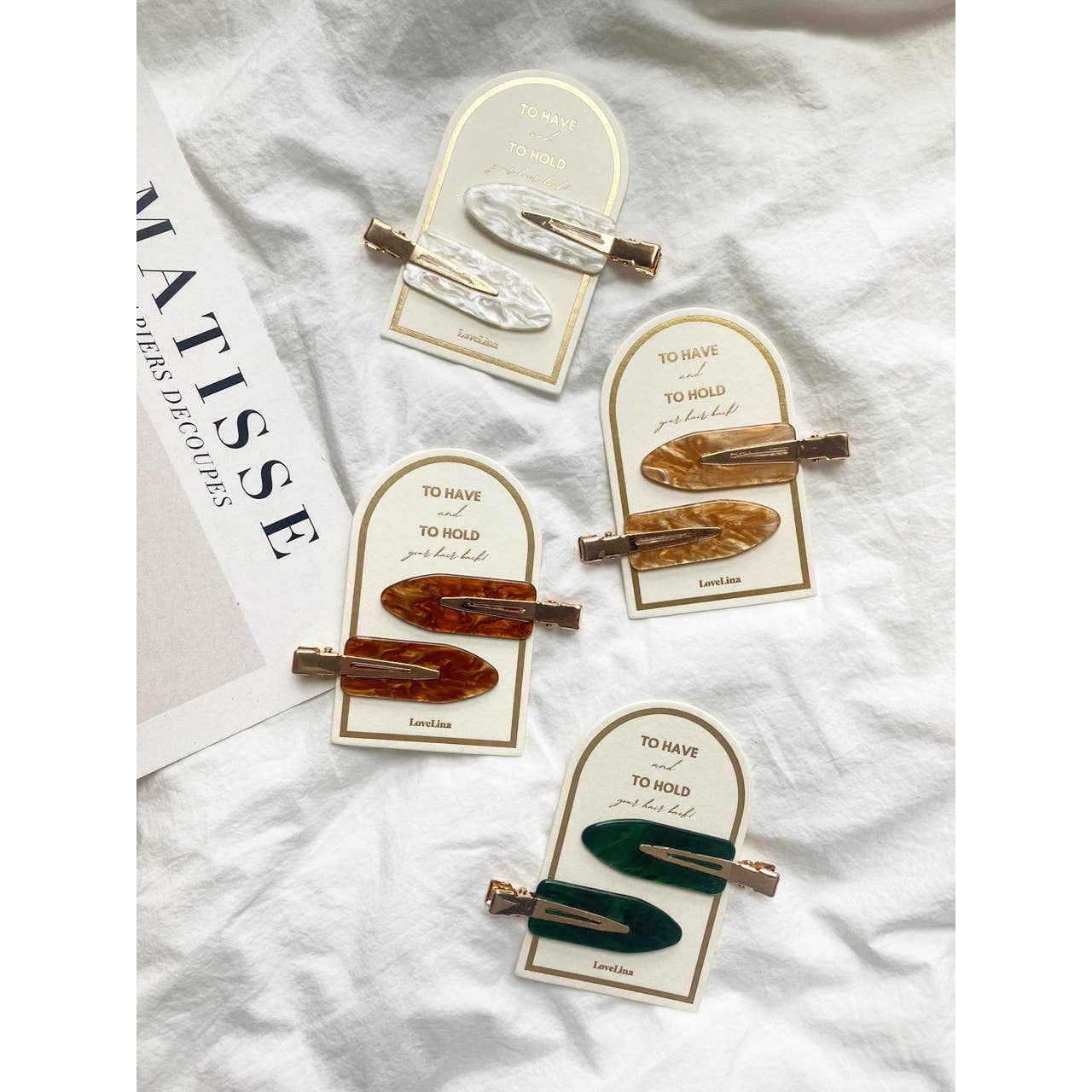 Crease Free Hair Clips Set - DEBBIE: AQUA, ONE SIZE