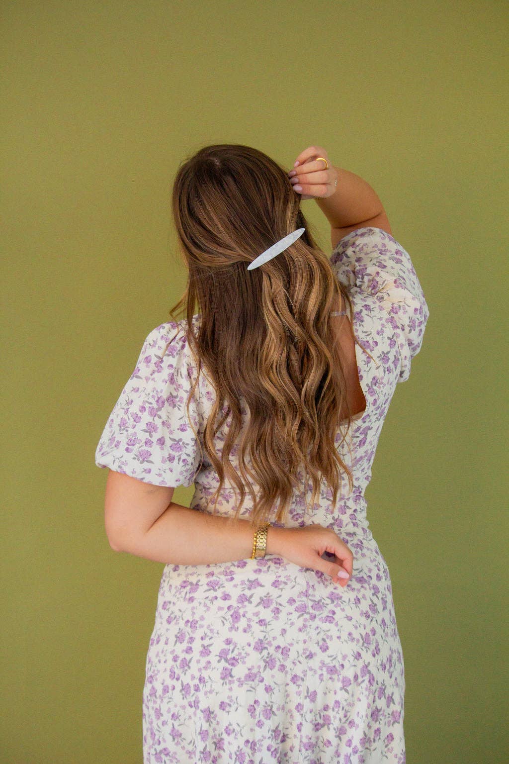 Oblong Oval Barrette: Pink