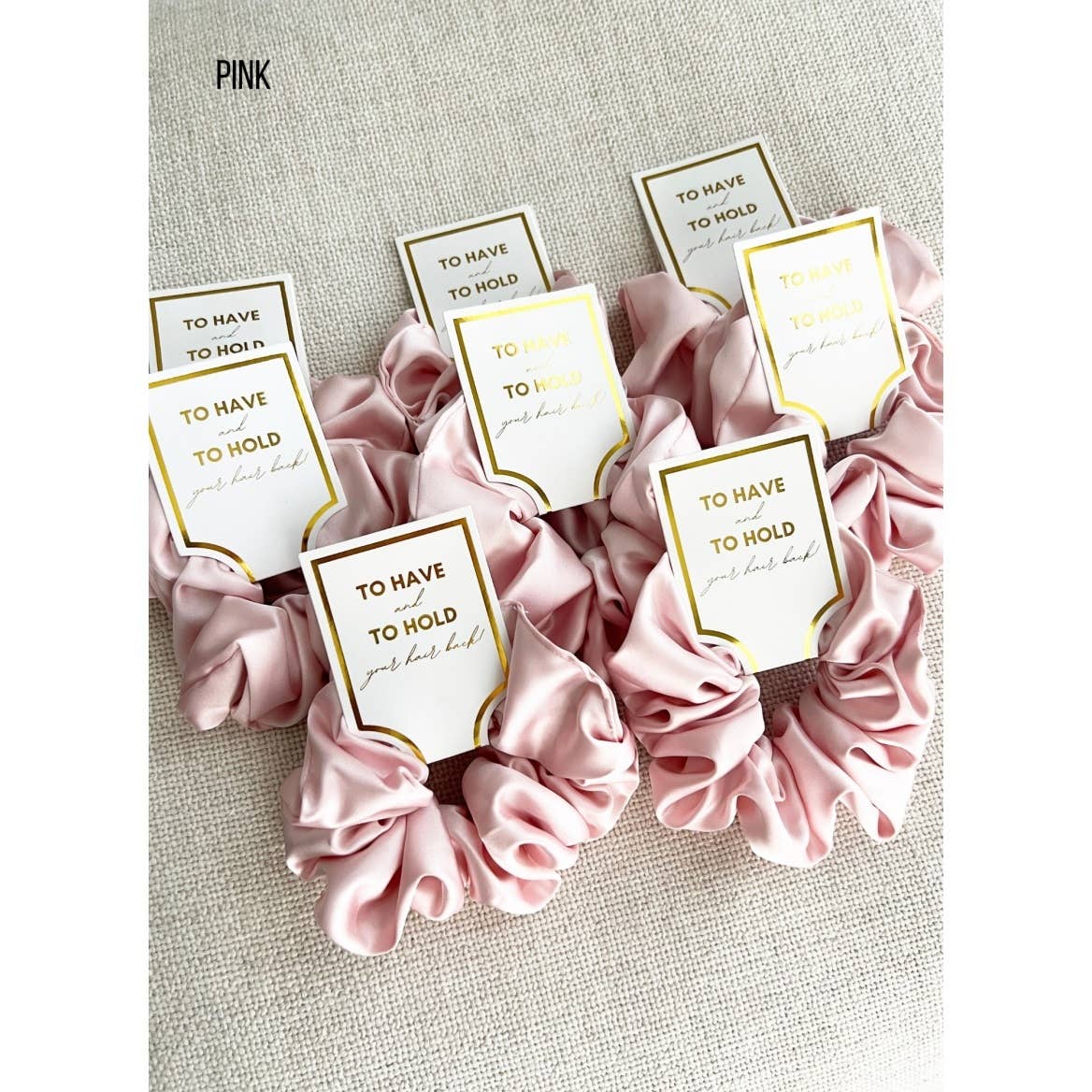 Silk Satin Soft Scrunchies - GRACE: CHAMPAGNE, ONE SIZE