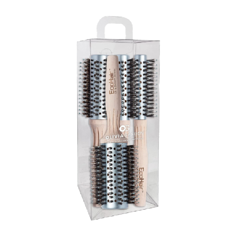 Olivia Garden EcoHair Eco-Friendly Bamboo Combo Vent Brush: 3"