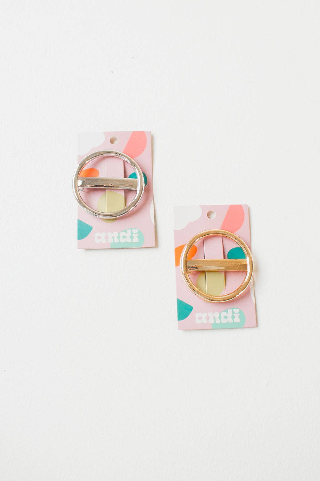 Ring Bar Barrette: Silver