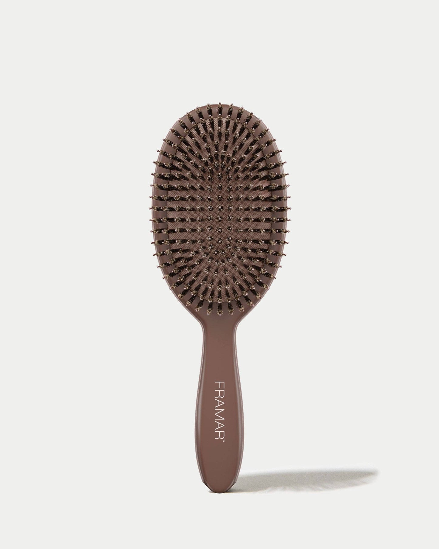 FRAMAR Boar Bristle Hair Brush, Boar Brush For Hair - Brown