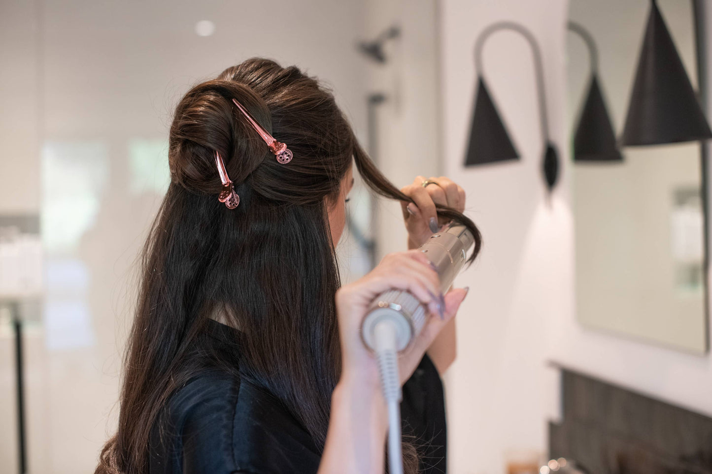 FRAMAR Small Hair Clips Metal, Hair Sectioning Clips - Rosé