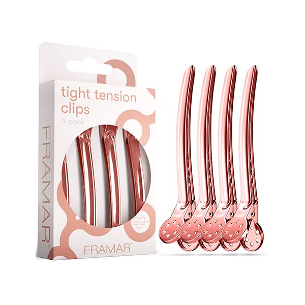 FRAMAR Small Hair Clips Metal, Hair Sectioning Clips - Rosé