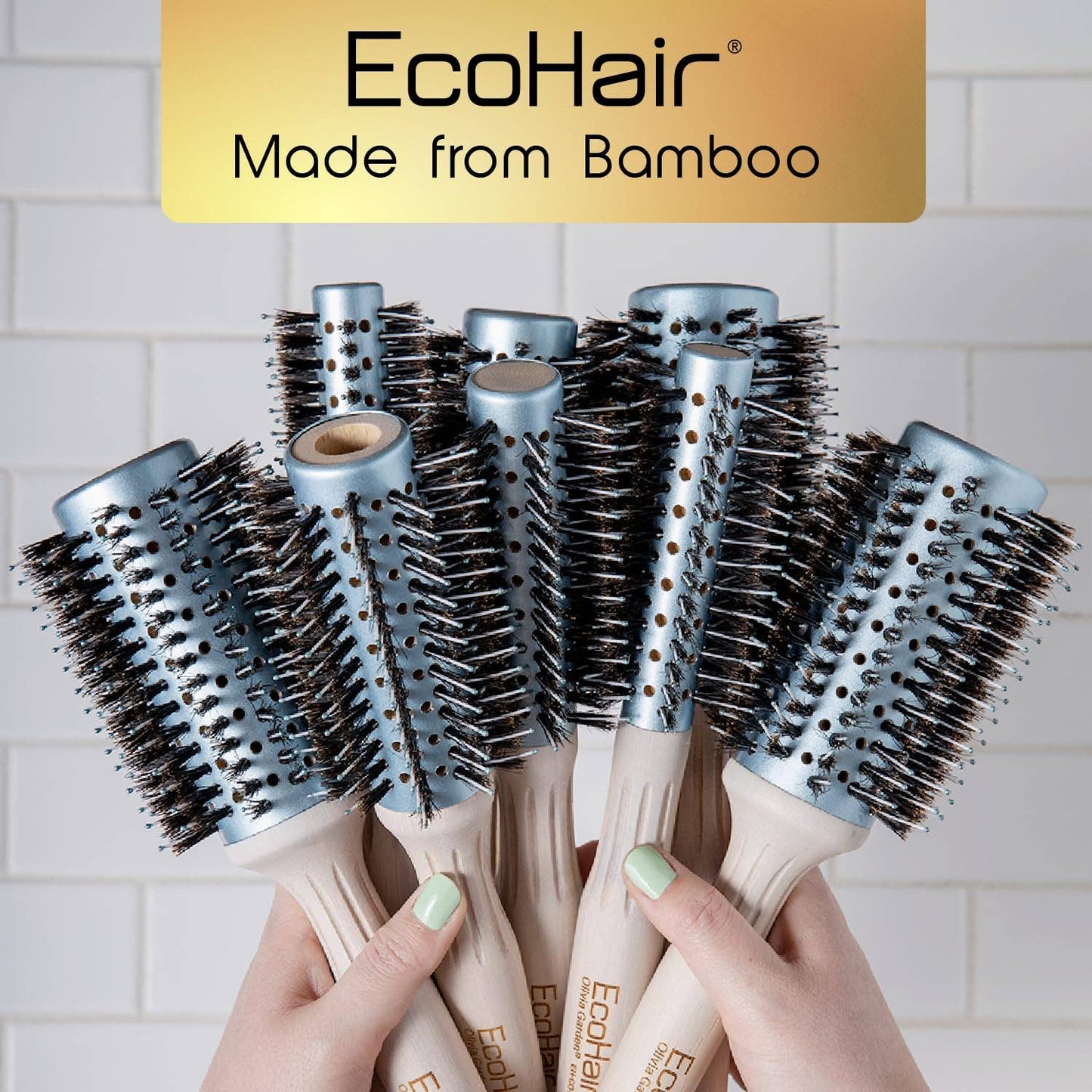 Olivia Garden EcoHair Eco-Friendly Bamboo Combo Vent Brush: 2 5/8"