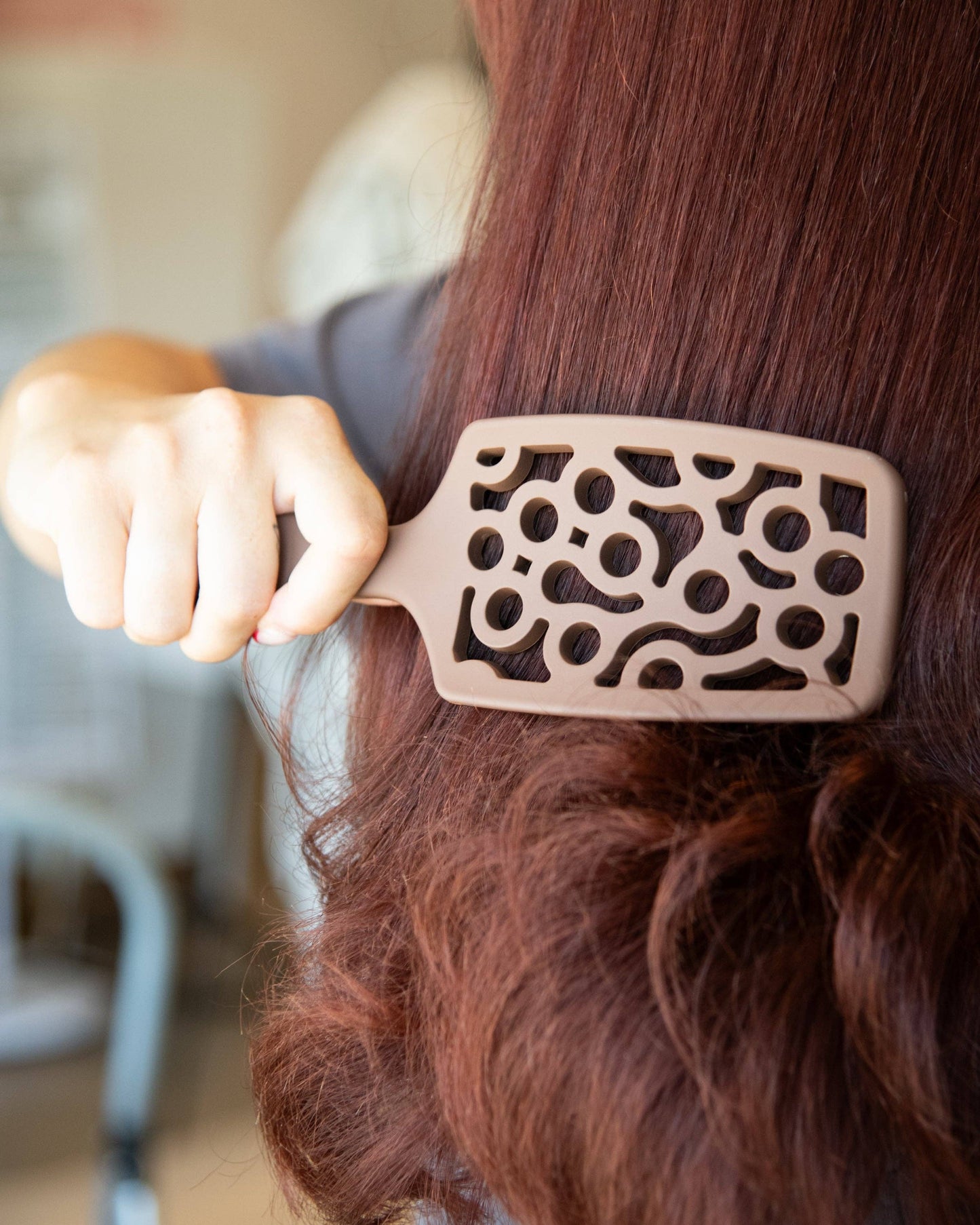 FRAMAR Vented Hair Brush For Blow Drying, Vent Brush - Brown