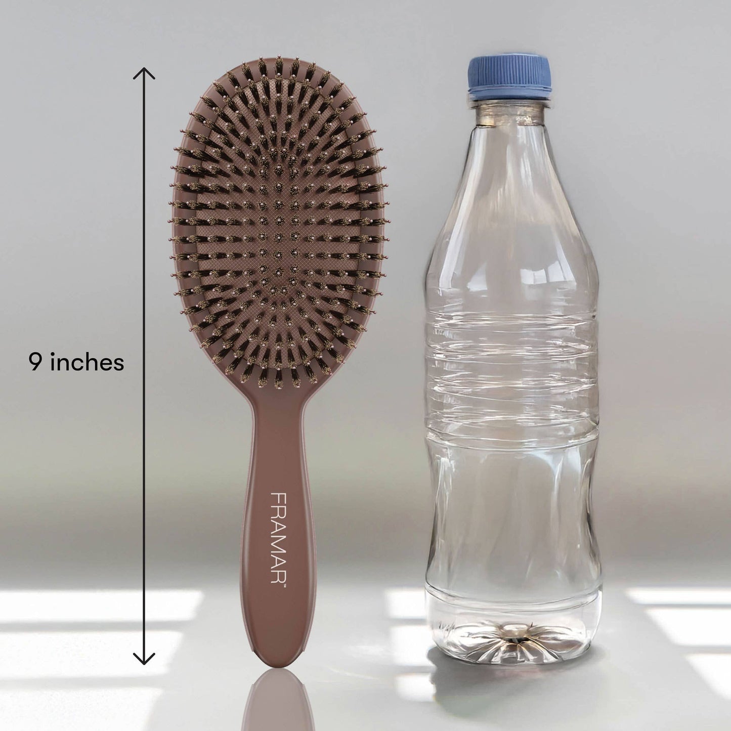 FRAMAR Boar Bristle Hair Brush, Boar Brush For Hair - Brown