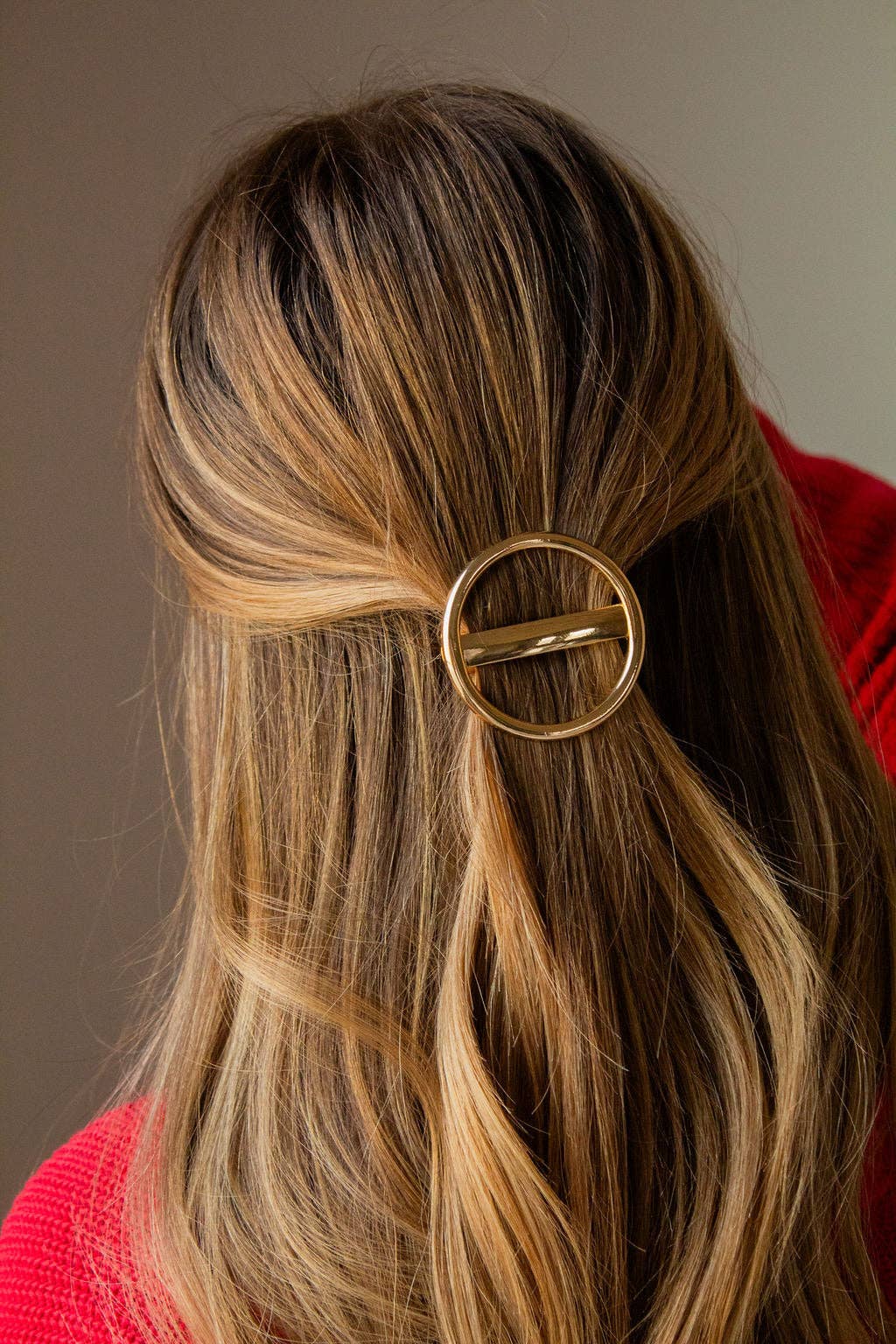 Ring Bar Barrette: Silver