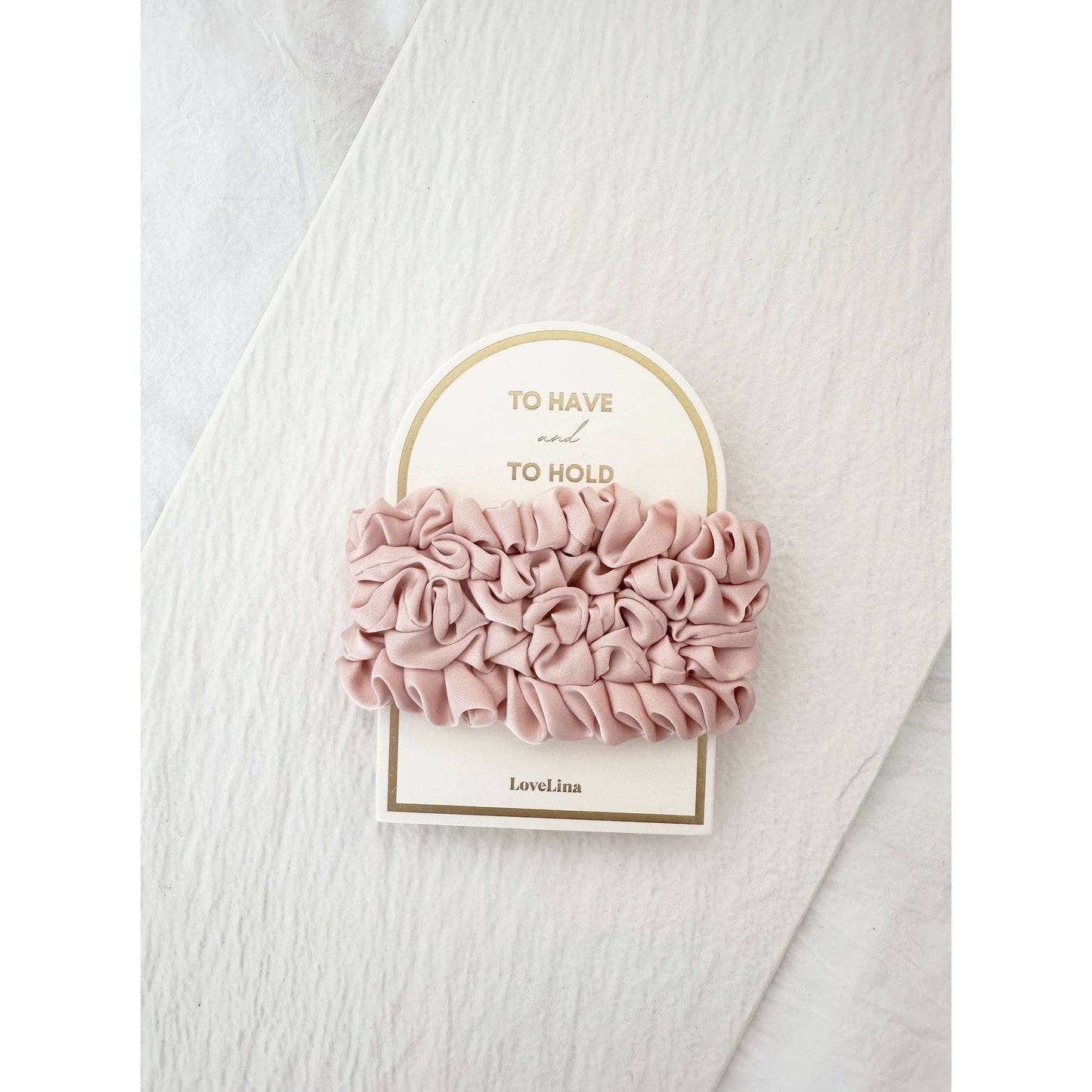 5PC Skinny Silk Hair Tie Scrunchie Set: MAUVE, ONE SIZE
