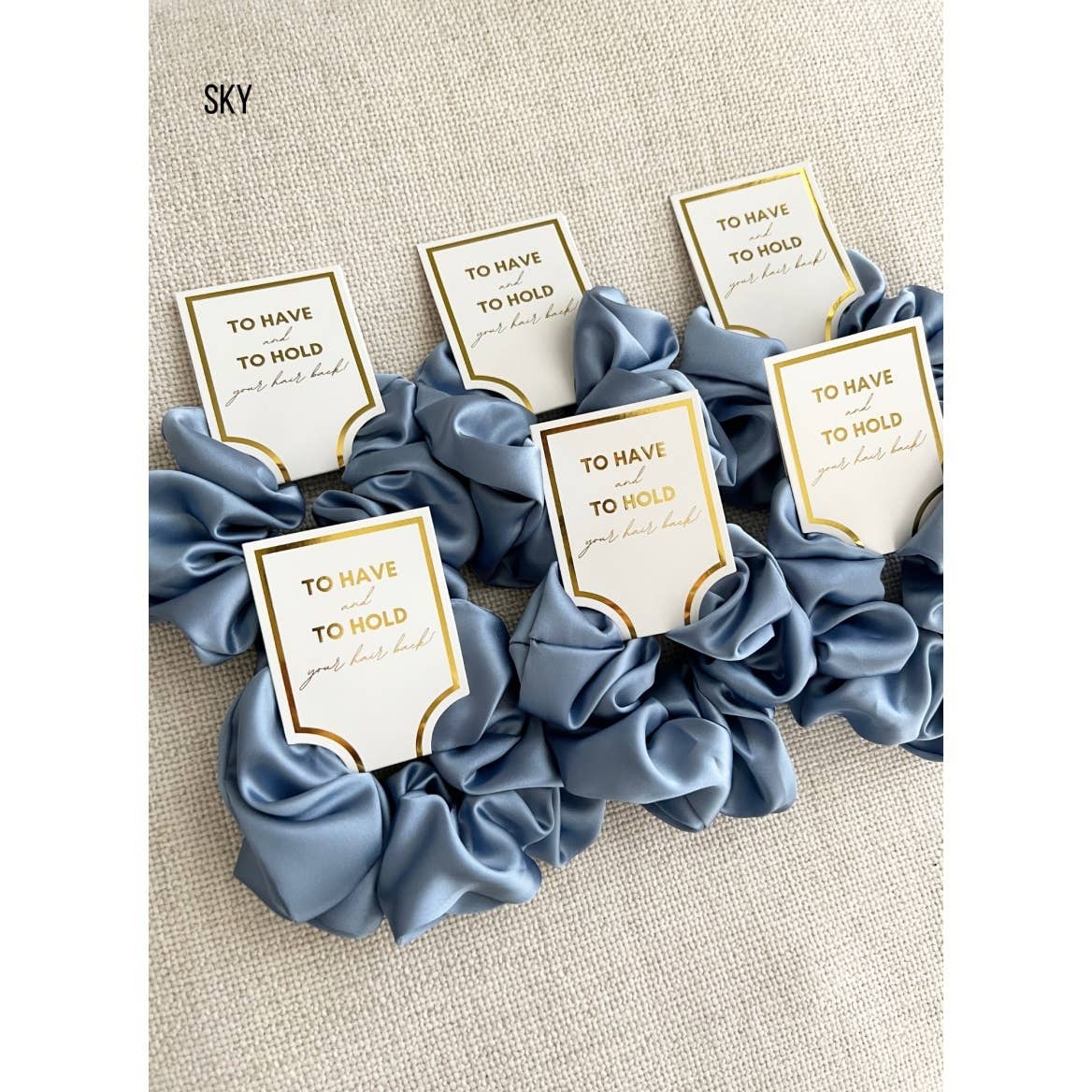 Silk Satin Soft Scrunchies - GRACE: CHAMPAGNE, ONE SIZE