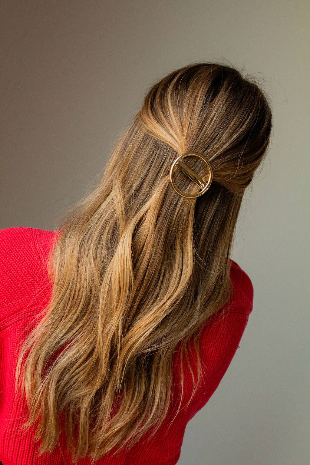 Ring Bar Barrette: Silver